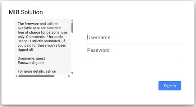 Login Mibsolution
