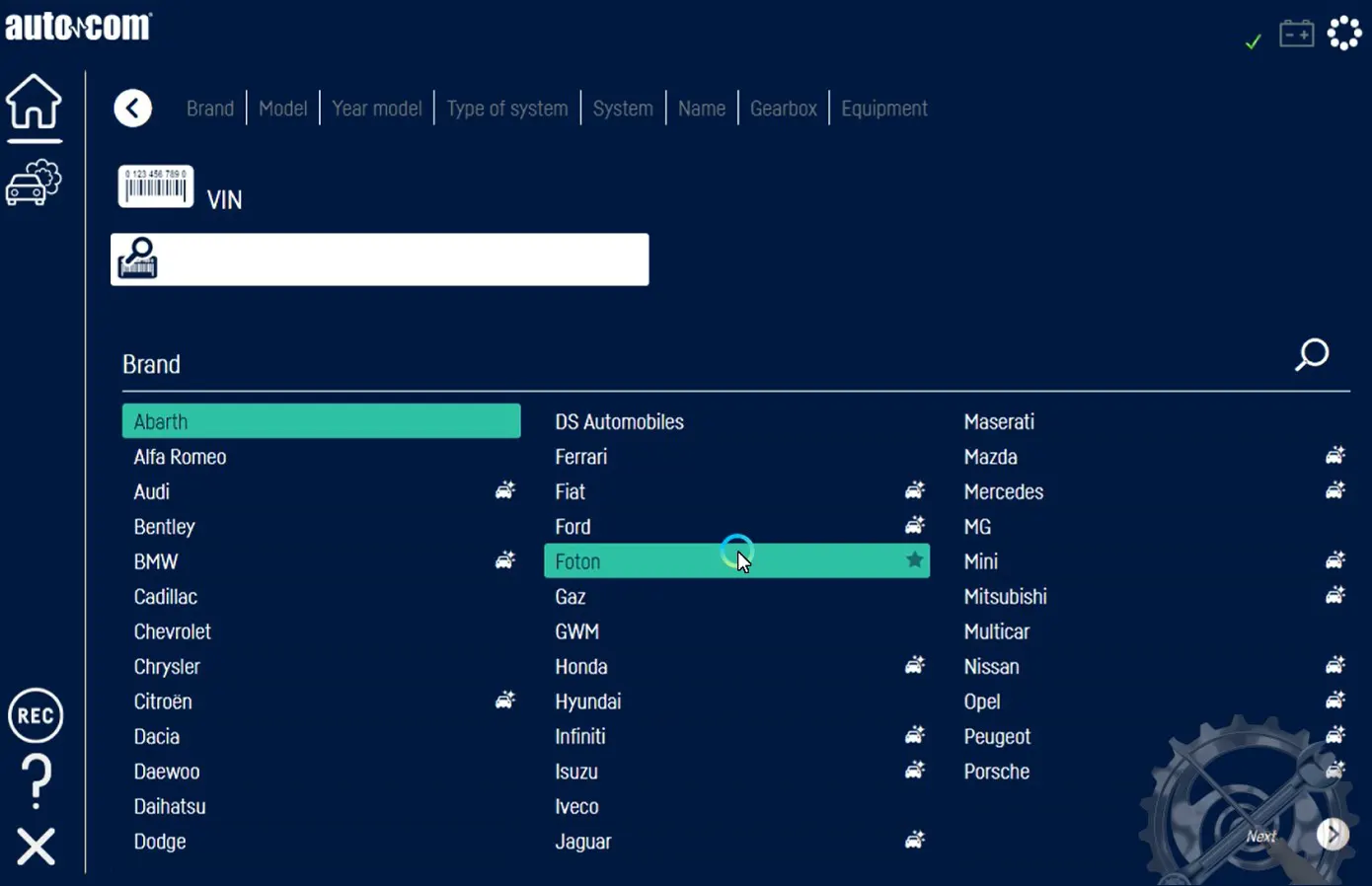 Interface Autocom Delphi