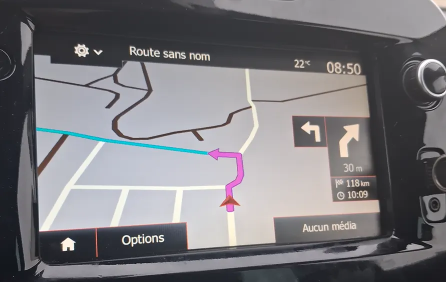 Navigation GPS fonctionnelle sur MediaNav 3
