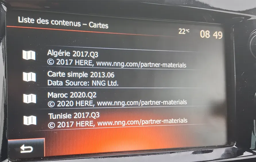 Installation des cartes GPS sur MediaNav 3